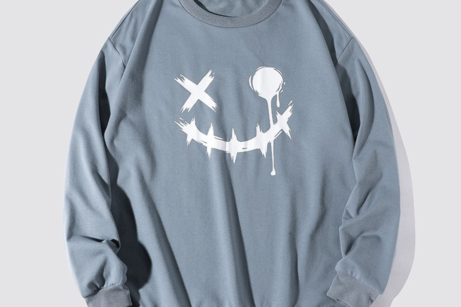 Men’s crewneck sweatshirt with a simple illustration