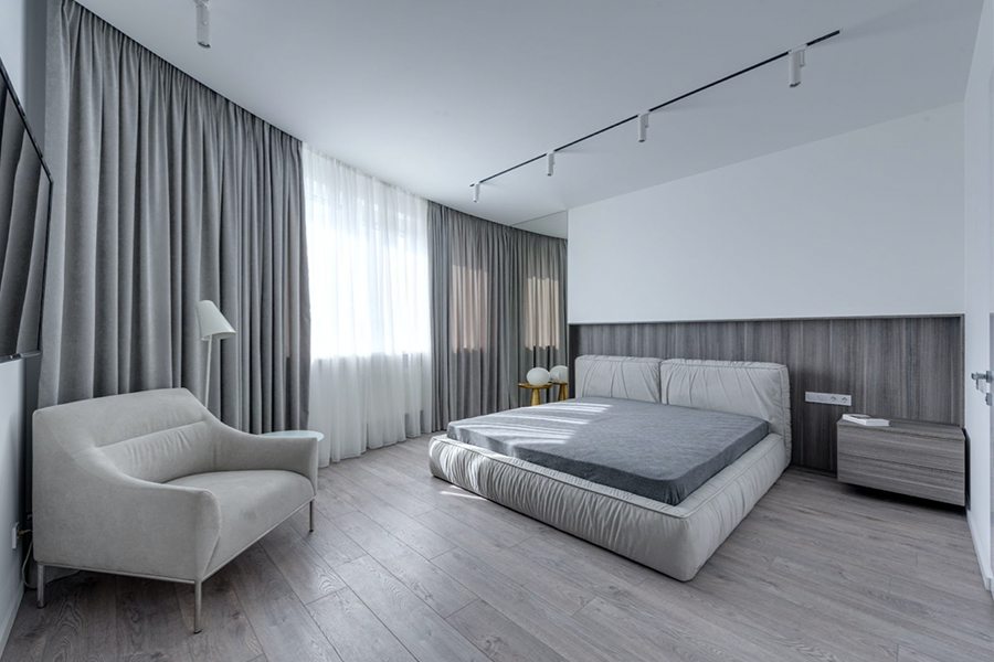 A latex mattress placed on top of a bed in a bedroom