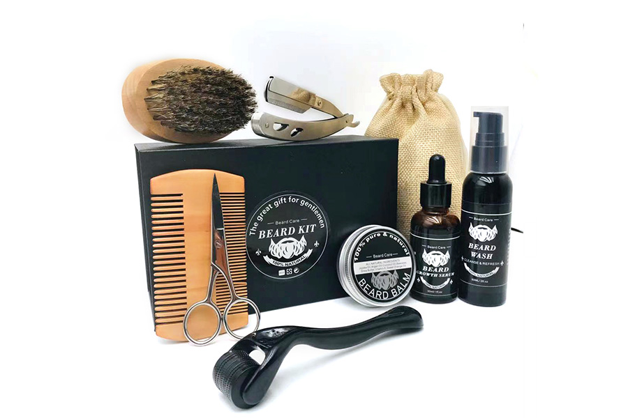 Beard Care Kit Over A White Background