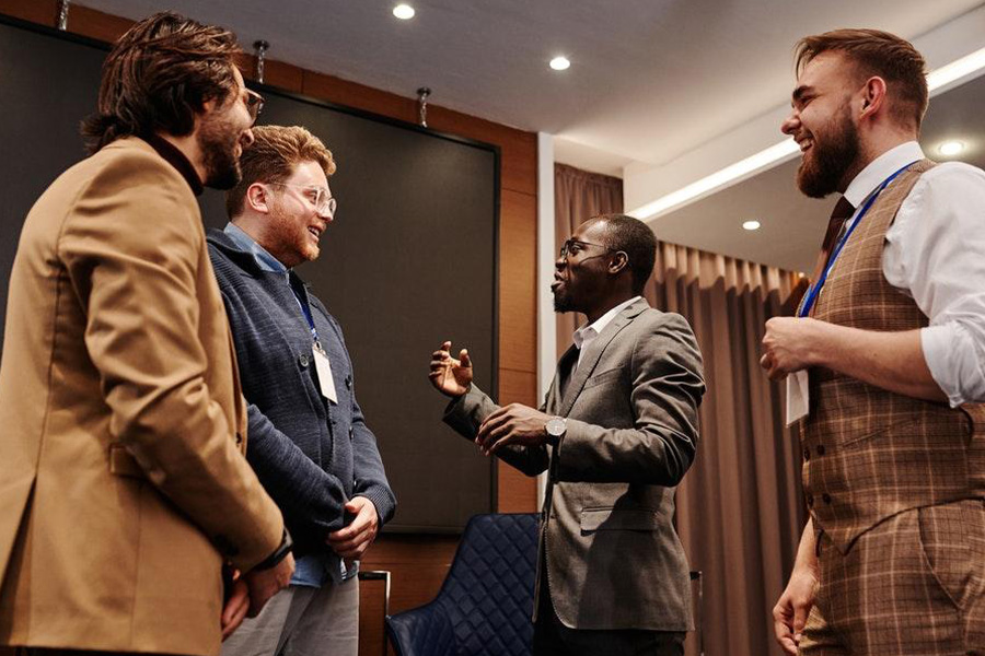 A group of men rocking business casual attires