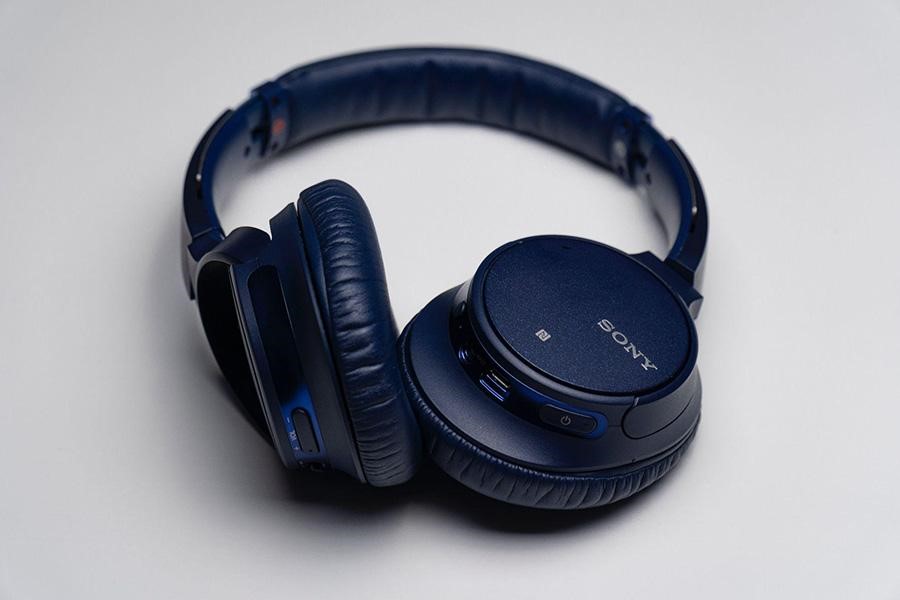 A pair of wireless headphones