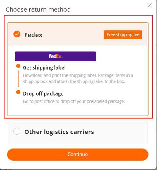 Cooig Trade Assurance: product return shipping method