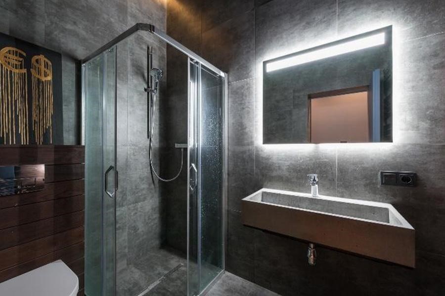 Espejo rectangular LED para tocador de baño