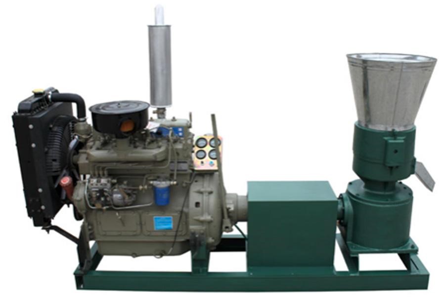 Small capacity flat die pellet processing machine