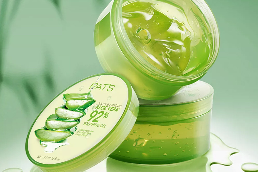 Image showcasing an aloe vera-based soothing gel