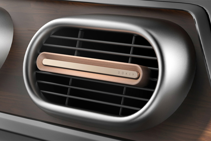 Wooden car vent diffuser of a car