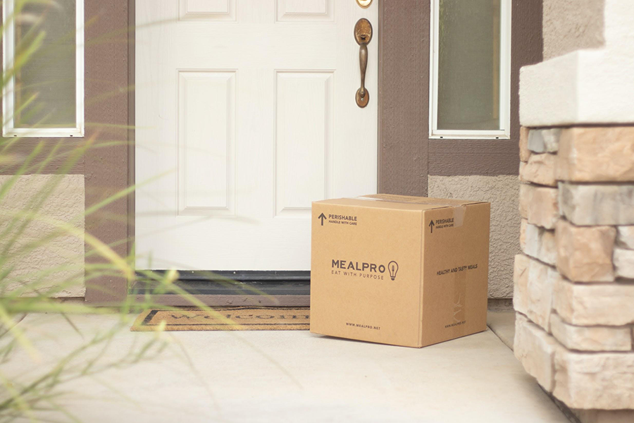 A box at the entrance of a home