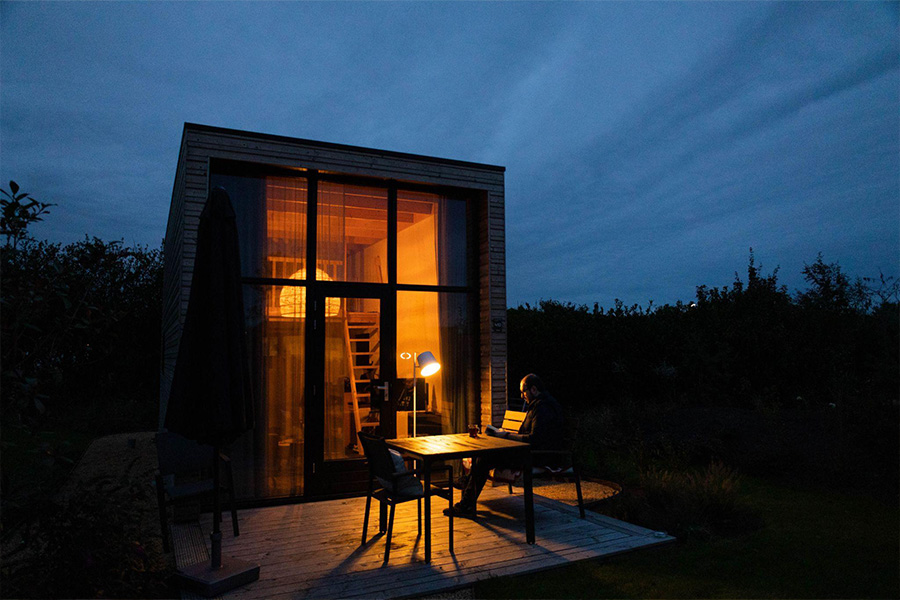 A tiny house made of wood