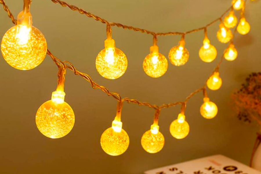 LED globe ball string lights