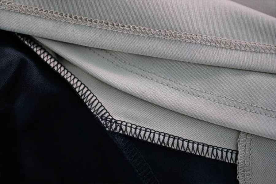 Close-up of overlock stitch